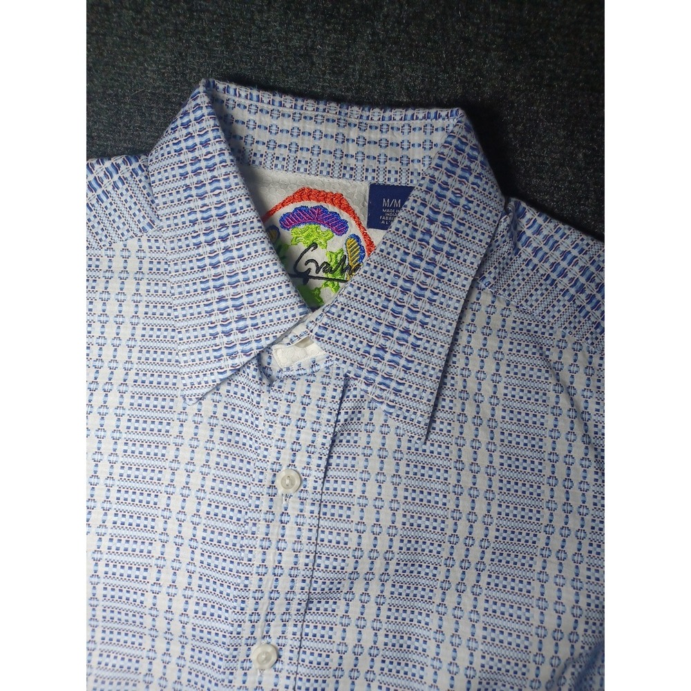 Rober Graham Mens Meduim Long Sleeve Geometric Pattern Button-Down